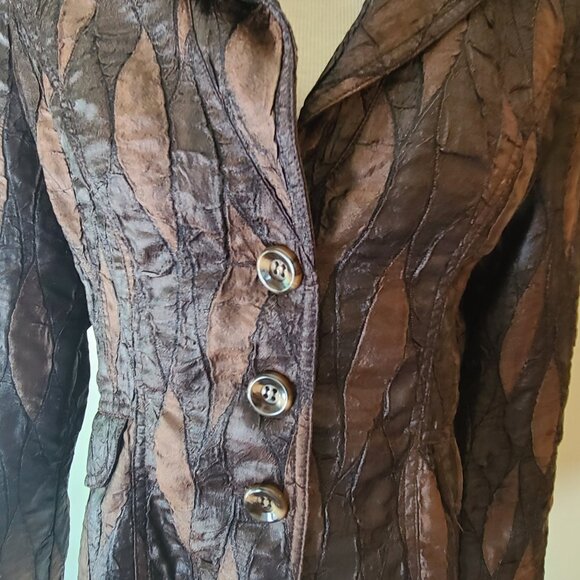 Chagall Two Tone Brown Blazer - Picture 5 of 8